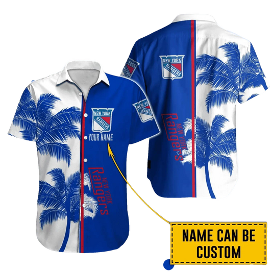 New York Rangers Hawaii Shirt Custom Nhl, NHL Hawaiian Shirt Moonbestprint
