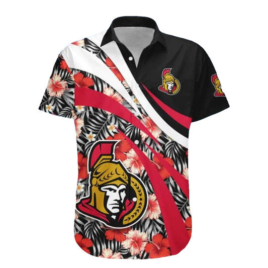 Ottawa Senators Hawaii Shirt Hibiscus, NHL Hawaiian Shirt Moonbestprint