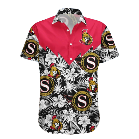 Ottawa Senators Hawaiian Shirt Tropical Seamless- NHL, NHL Hawaiian Shirt Moonbestprint