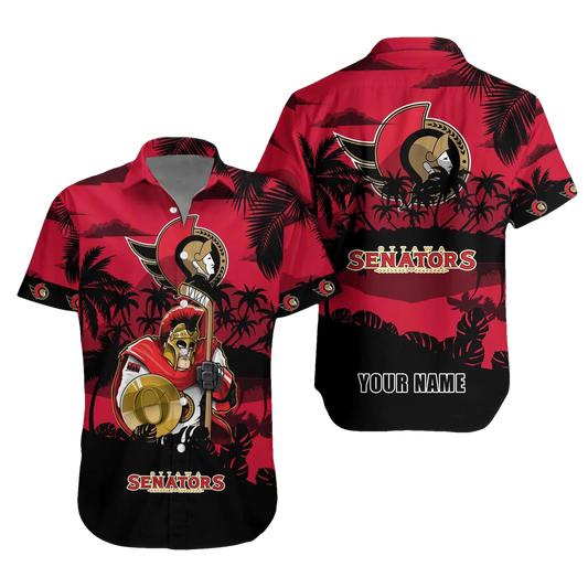 Ottawa Senators Personalized Hawaiian Shirt – Custom Name, NHL Hawaiian Shirt Moonbestprint