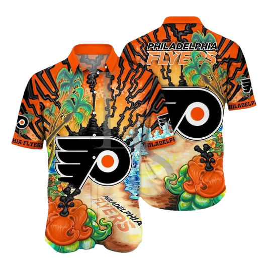 Philadelphia Flyers Aloha Island Hawaii Shirt, NHL Hawaiian Shirt Moonbestprint