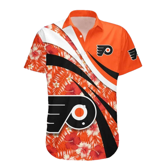 Philadelphia Flyers Hawaii Shirt Hibiscus Sport Style, NHL Hawaiian Shirt Moonbestprint