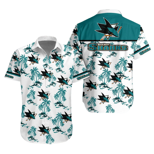 San Jose Sharks Aloha Shirt, NHL Hawaiian Shirt Moonbestprint
