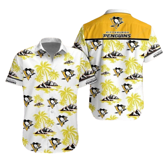 Pittsburgh Penguins 3D Hawaiian Shirt, NHL Hawaiian Shirt Moonbestprint