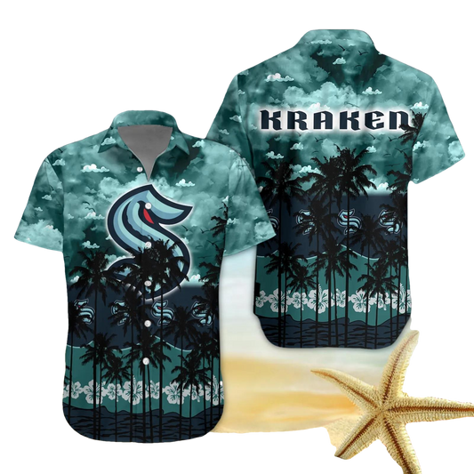 Seattle Kraken Hawaiian Shirt 1, NHL Hawaiian Shirt Moonbestprint