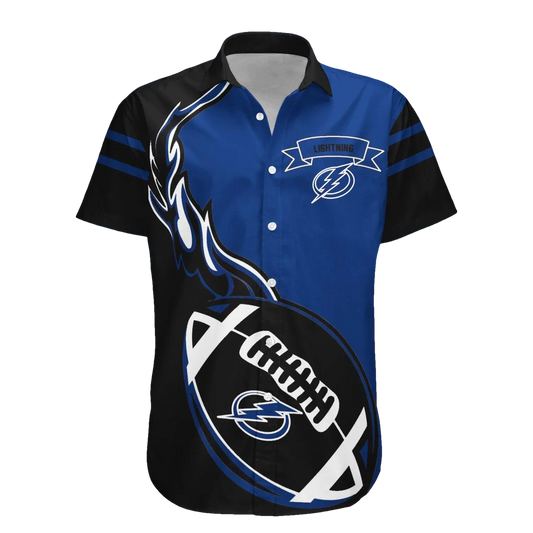 Tampa Bay Lightning Hawaiian Shirt Flame Ball - NHL, NHL Hawaiian Shirt Moonbestprint