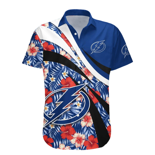Tampa Bay Lightning Hawaiian Shirt Hibiscus Sport Style - NHL, NHL Hawaiian Shirt Moonbestprint