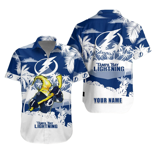 Tampa Bay Lightning Personalized Hawaiian Shirt – Custom Name, NHL Hawaiian Shirt Moonbestprint