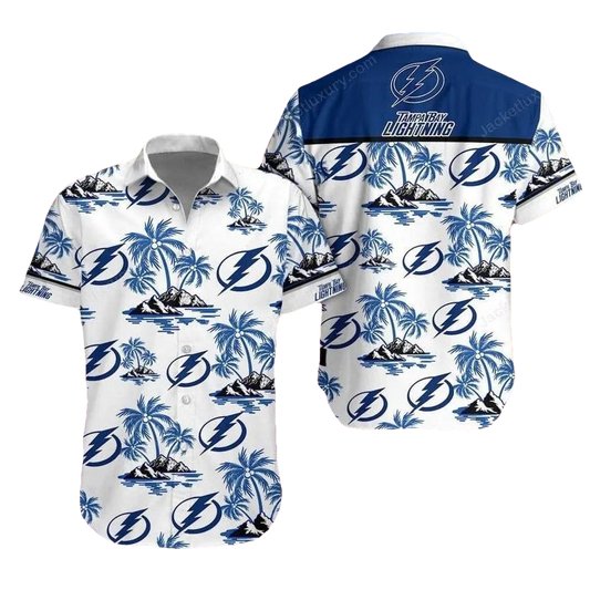 Tampa Bay Lightning Summer Shirt Hawaiian Shirt, NHL Hawaiian Shirt Moonbestprint