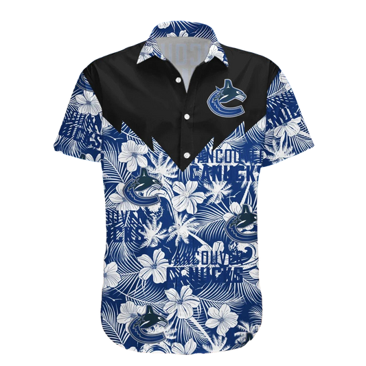 Vancouver Canucks Hawaiian Shirt Tropical Seamless- NHL, NHL Hawaiian Shirt Moonbestprint