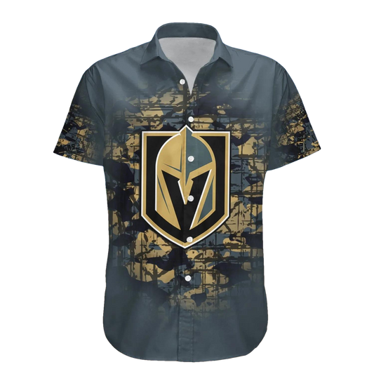 Vegas Golden Knights Hawaiian Shirt Camouflage Vintage - NHL, NHL Hawaiian Shirt Moonbestprint