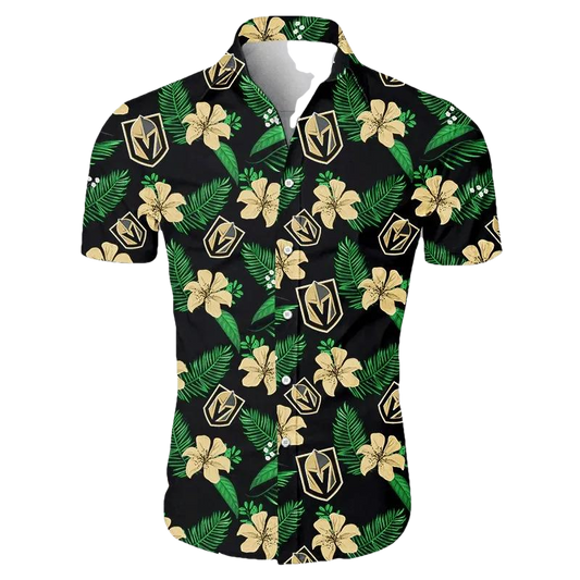 Vegas Golden Knights Hawaiian Shirt Tropical Flower Summer, NHL Hawaiian Shirt Moonbestprint
