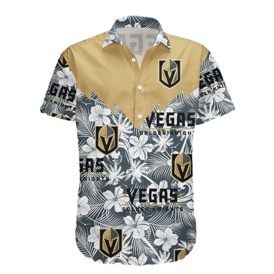 Vegas Golden Knights Hawaiian Shirt Tropical Seamless- NHL, NHL Hawaiian Shirt Moonbestprint