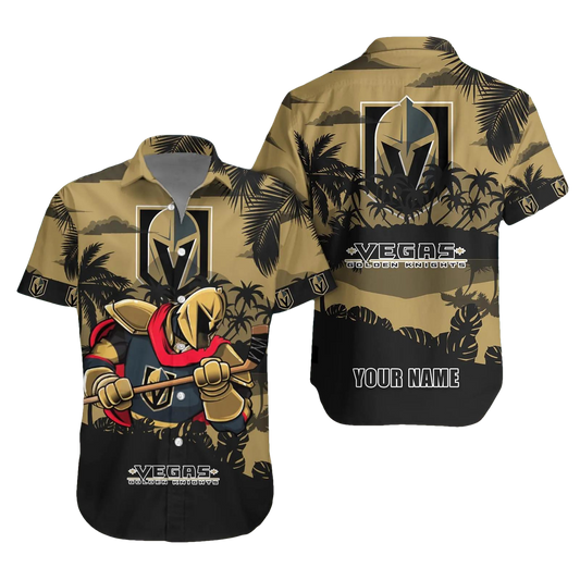 Vegas Golden Knights Personalized Hawaiian Shirt – Custom Name, NHL Hawaiian Shirt Moonbestprint