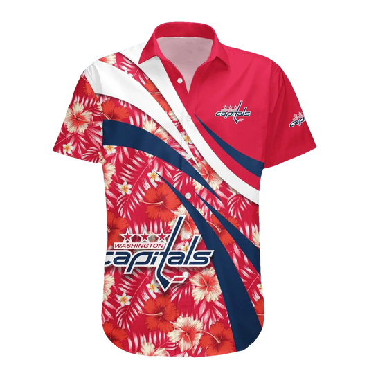 Washington Capitals Hawaiian Shirt Hibiscus Sport Style - NHL, NHL Hawaiian Shirt Moonbestprint
