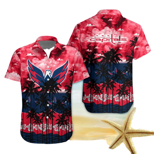 Washington Capitals Hawaiian Shirt 1, NHL Hawaiian Shirt Moonbestprint