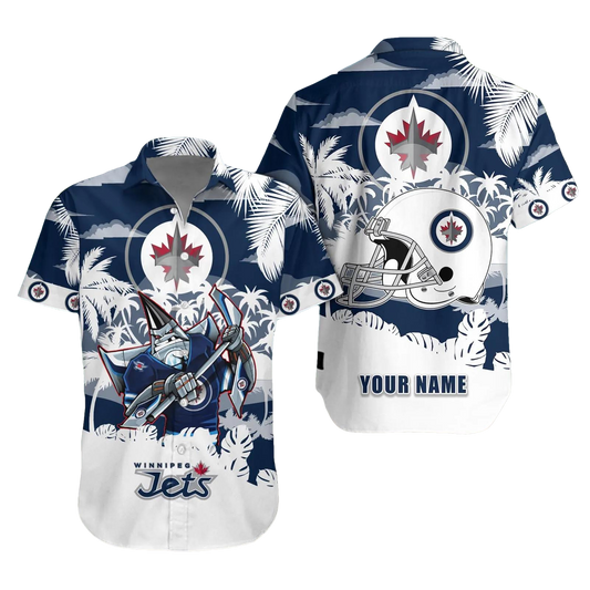 Winnipeg Jets Personalized Hawaiian Shirt – Custom Name, NHL Hawaiian Shirt Moonbestprint