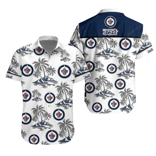 Winnipeg Jets Summer Shirt Hawaiian Shirt, NHL Hawaiian Shirt Moonbestprint