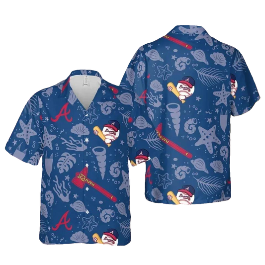 Atlanta Braves Ocean Depths Hawaiian Shirt, Gift for Fan, MLB Hawaiian Shirt Moonbestprint