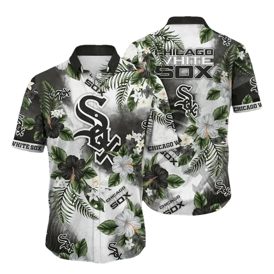 Chicago White Baseball Team Soxs Hawaiian Button Down Shirt, MLB Hawaiian Shirt Moonbestprint