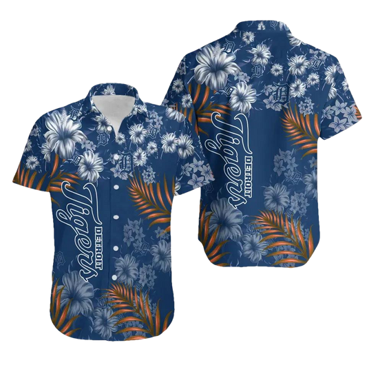 Detroit Tigers Short Sleeve Button Up Tropical Hawaiian Shirt, MLB Hawaiian Shirt Moonbestprint