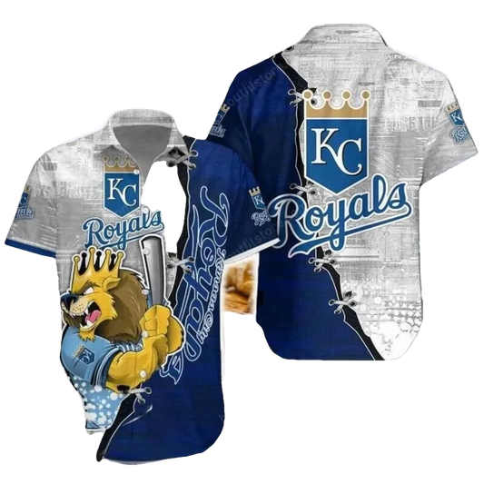 Kansas City Baseball Team Royalss Hawaiian Shirt, MLB Hawaiian Shirt Moonbestprint