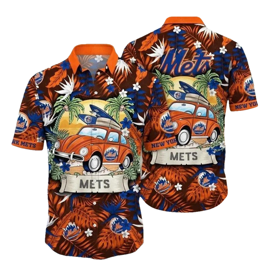 New York Baseball Team Mets Hawaiian Shirt, MLB Hawaiian Shirt Moonbestprint