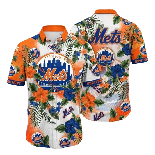 New York Baseball Team Metss Hawaiian Shirt 1, MLB Hawaiian Shirt Moonbestprint