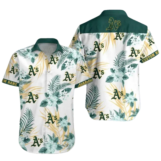 Oakland Baseball Team Athleticss Hawaiian Shirt, MLB Hawaiian Shirt Moonbestprint