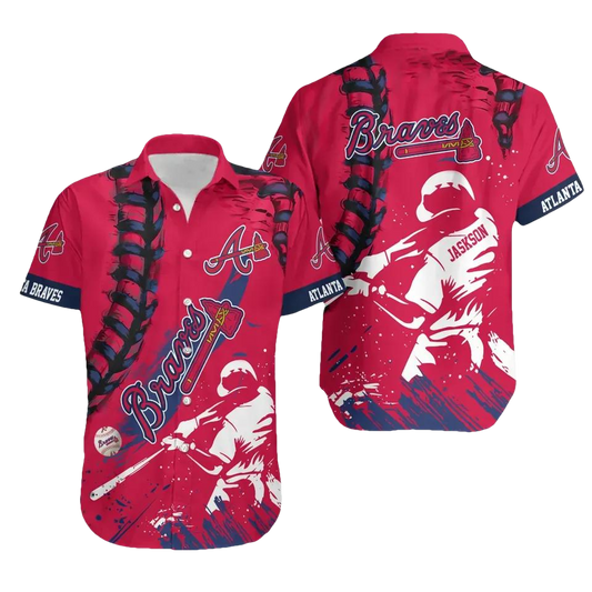 Personalized Atlanta Baseball Team Bravess Casual Shirt, MLB Hawaiian Shirt Moonbestprint