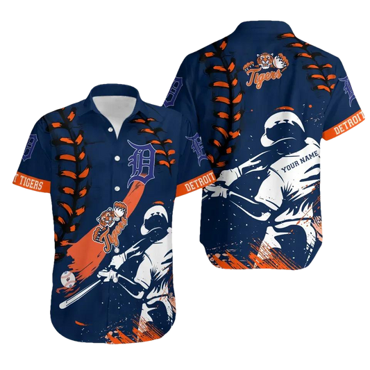 Personalized Detroit Baseball Team Tigerss Casual Shirt, MLB Hawaiian Shirt Moonbestprint