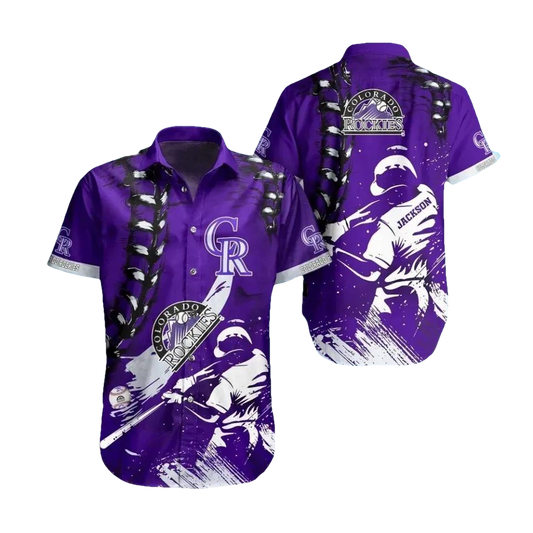 Personalized Colorado Baseball Team Rockiess Casual Shirt, MLB Hawaiian Shirt Moonbestprint