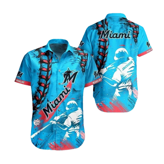 Personalized Miami Baseball Team Marlinss Casual Shirt, MLB Hawaiian Shirt Moonbestprint