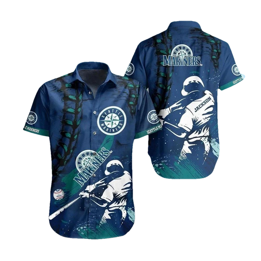 Personalized Seattle Baseball Team Marinerss Hawaiian Shirt, MLB Hawaiian Shirt Moonbestprint