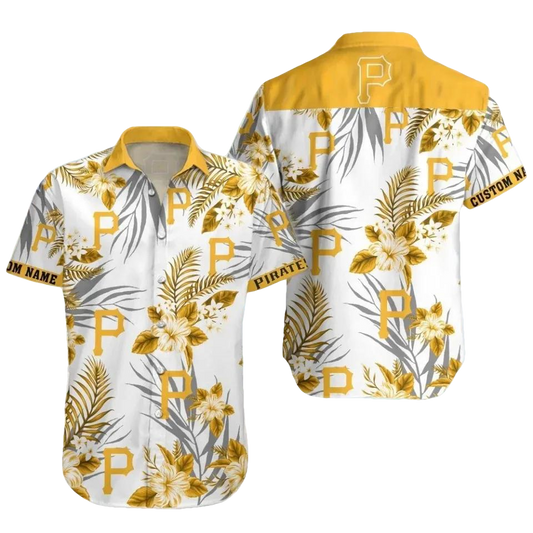 Pittsburgh Baseball Team Piratess Hawaiian Button Shirt, MLB Hawaiian Shirt Moonbestprint