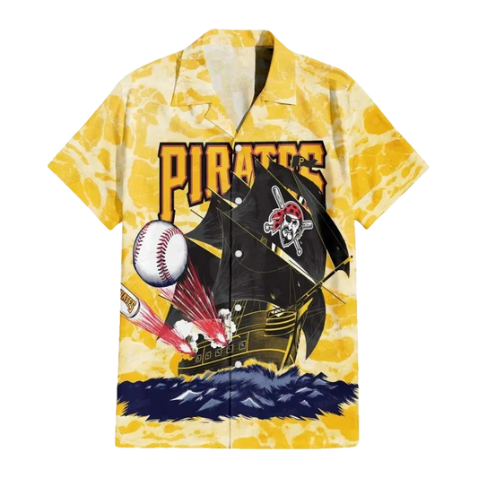 Pittsburgh Pirates High Seas Raider Hawaiian Shirt, MLB Hawaiian Shirt Moonbestprint