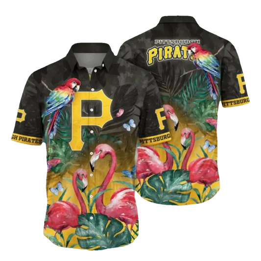 Pittsburgh Pirates Flamingo Paradise Hawaiian Shirt, MLB Hawaiian Shirt Moonbestprint