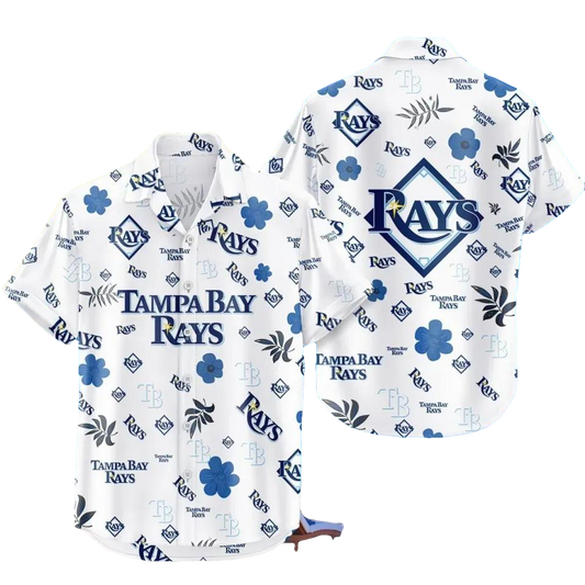 Tampa Bay Baseball Team Rayss Hawaiian Button Down Shirt, MLB Hawaiian Shirt Moonbestprint
