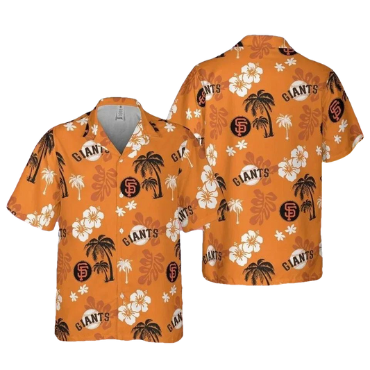 San Francisco Team Giantss Hawaiian Button Down Shirt, MLB Hawaiian Shirt Moonbestprint