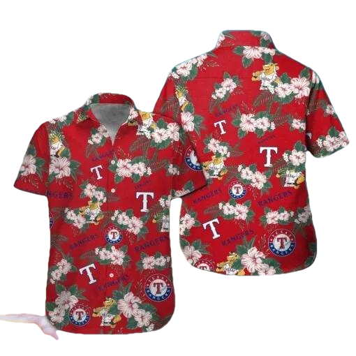 Texas Rangers Hawaiian Shirt, MLB Hawaiian Shirt Moonbestprint