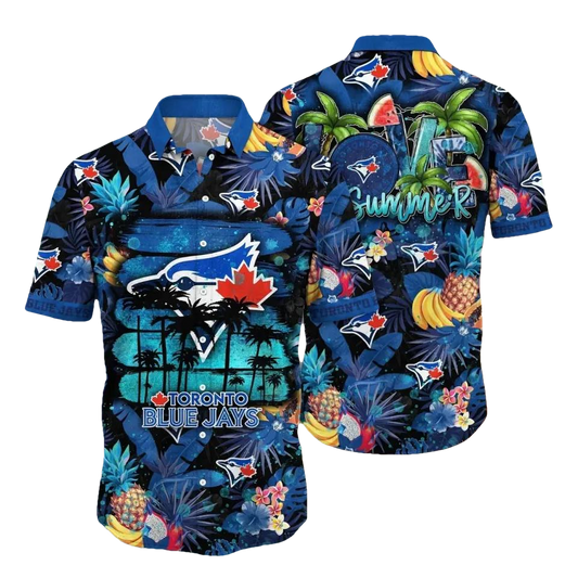 Toronto Baseball Team Blue Jayss Hawaiian Shirt, MLB Hawaiian Shirt Moonbestprint