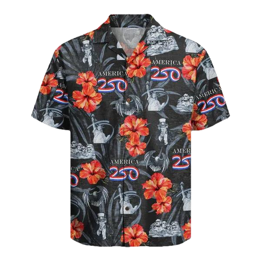 American 250th Anniversary Hawaiian Shirt, 250th Anniversary Shirt, 250th Anniversary Gift Moonbestprint