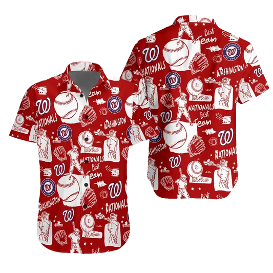 Washington Baseball Team Nationalss Hawaiian Shirt, MLB Hawaiian Shirt Moonbestprint