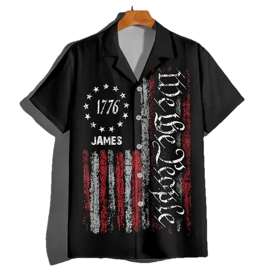 Custom Name We The People Hawaii Shirt, 250th Anniversary Shirt, 250th Anniversary Gift Moonbestprint