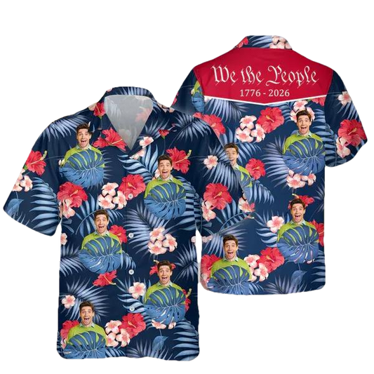 Custom Photo We The People 1776 - 2026 Hawaii Shirt, 250th Anniversary Shirt, 250th Anniversary Gift Moonbestprint