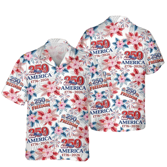 250 Years Of America 1776-2026 Hawaiian Shirt, 250th Anniversary Gift Moonbestprint