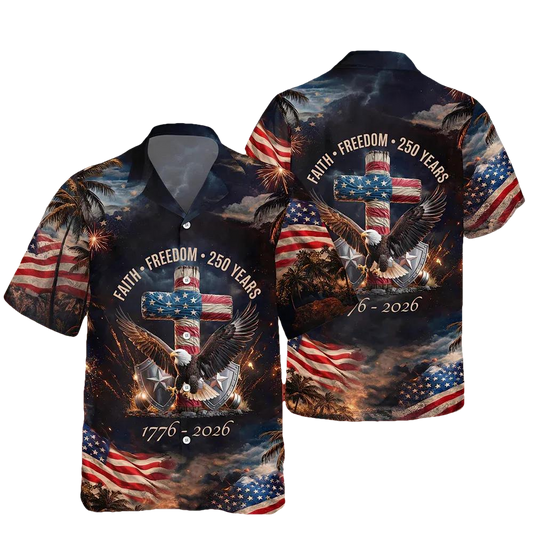 250 Years of Freedom 1776 - 2026 Eagle Patriotic Hawaii Shirt 2, 250th Anniversary Gift Moonbestprint