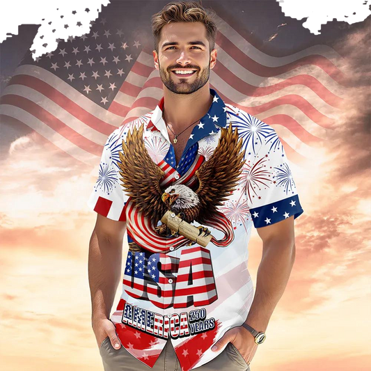 America 250 Years 1776 - 2026 Hawaii Shirt, 250th Anniversary Gift Moonbestprint