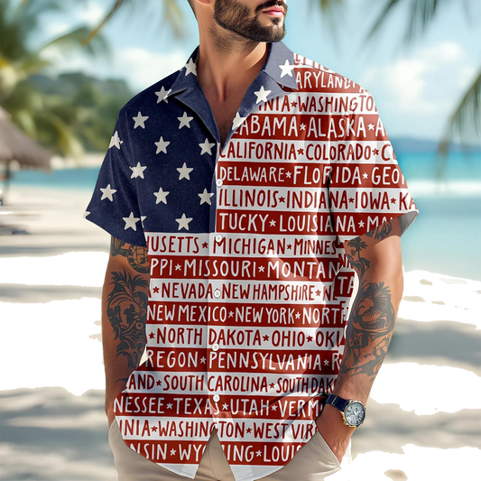 America State Hawaiian Shirt, 250th Anniversary Gift Moonbestprint
