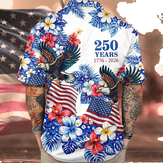 American 250Th Anniversary Hawaii Shirt, 250th Anniversary Gift Moonbestprint